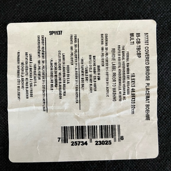 4 tapestry placemats with winter scene. 19”x 13” approx - Picture 3 of 3